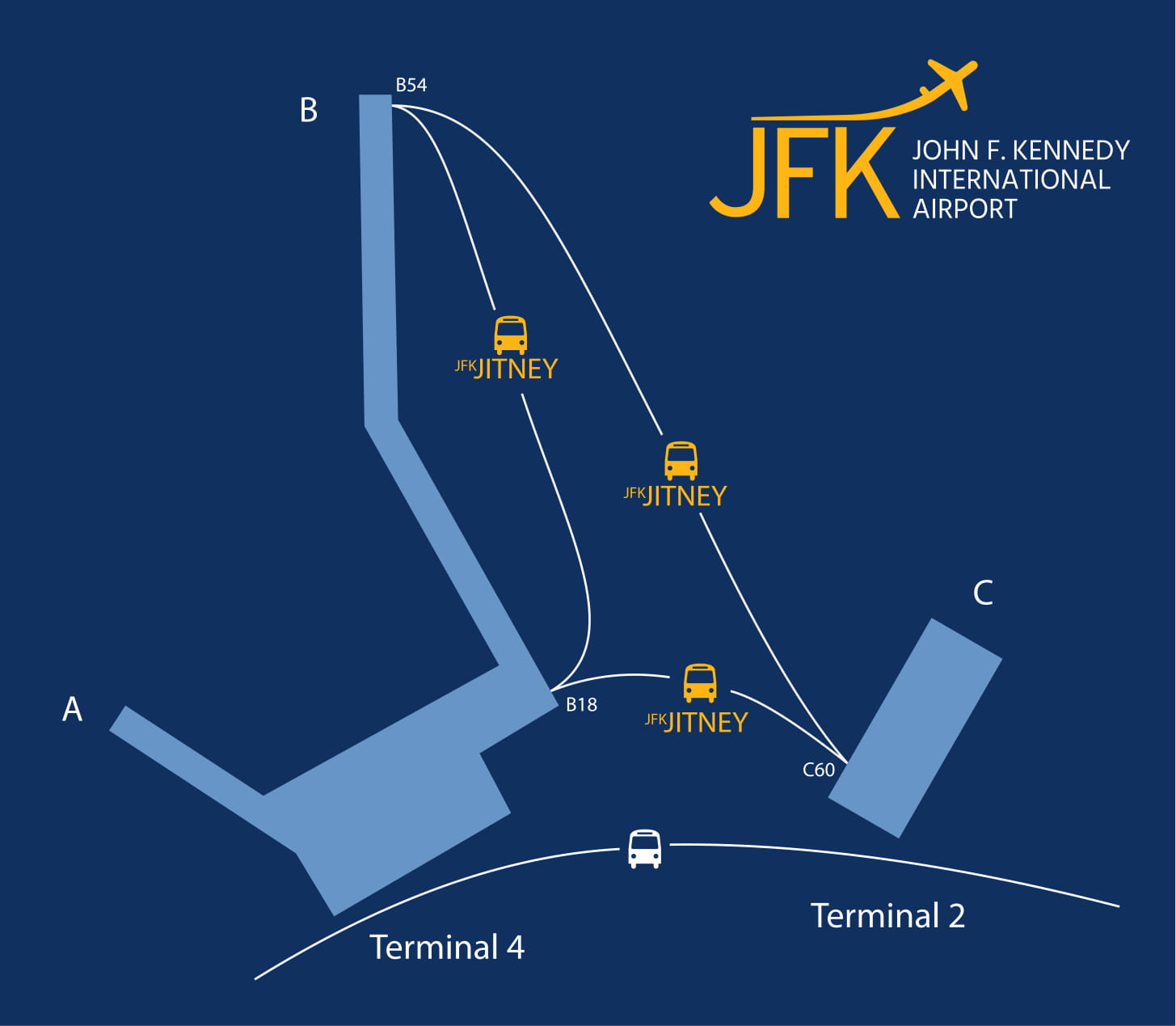 Map – Delta’s JFK Jitney Shuttle Bus